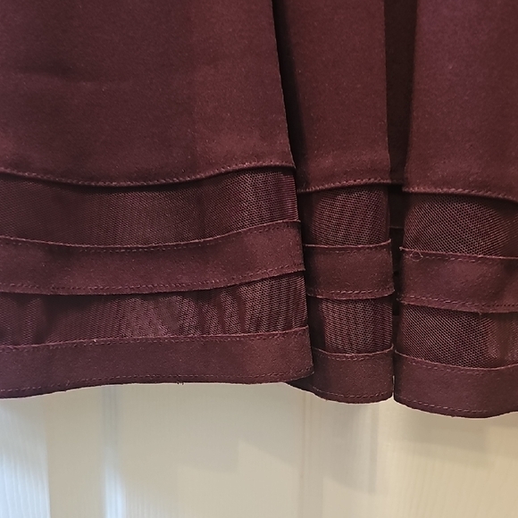 Calvin Klein Sleeveless, Plum Dress, Fitted Bodice, Flare Skirt, Size 6P - Picture 5 of 6